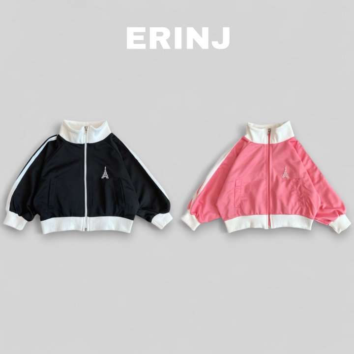 Erin J - Korean Children Fashion - #fashionkids - Tape Zip-up Jacket