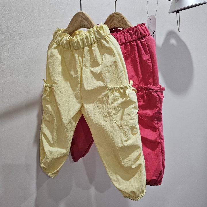 Firstblue - Korean Children Fashion - #discoveringself - Ribbon Cargo Pants - 3