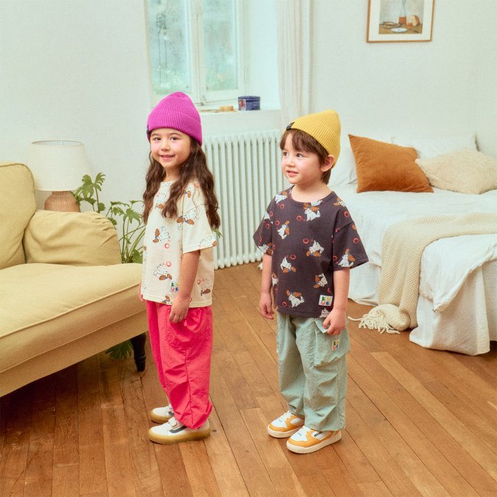 Firstblue - Korean Children Fashion - #discoveringself - Dog Print Tee - 2