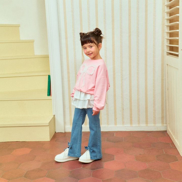 Firstblue - Korean Children Fashion - #magicofchildhood - Ribbon Jeans - 6