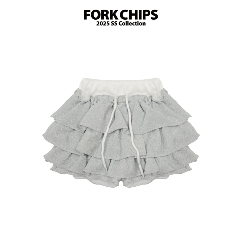Fork Chips - Korean Children Fashion - #Kfashion4kids - Metal Cancan Skirt