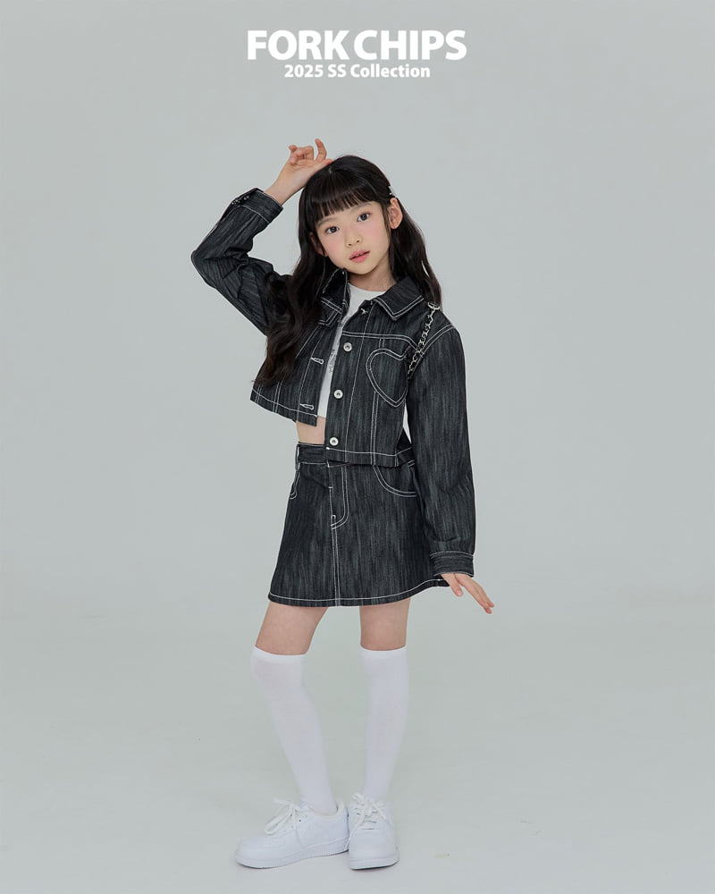 Fork Chips - Korean Children Fashion - #Kfashion4kids - Windy Heart Skirt - 8