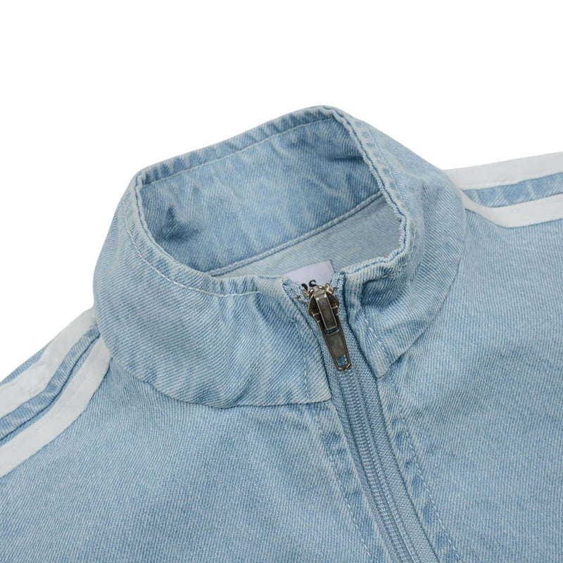 Fork Chips - Korean Children Fashion - #kidzfashiontrend - Curve Denim Zip-up Jacket - 4