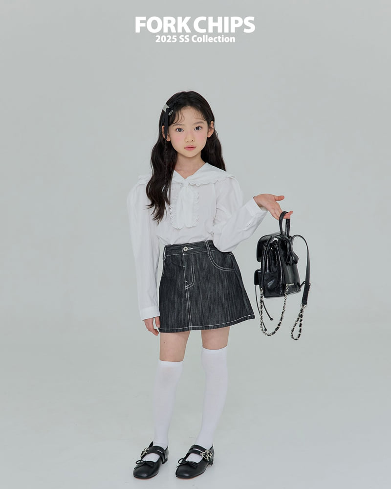 Fork Chips - Korean Children Fashion - #Kfashion4kids - Powder Blouse - 11
