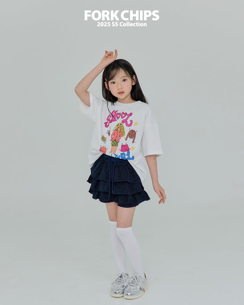 Fork Chips - Korean Children Fashion - #childofig - Metal Cancan Skirt - 9