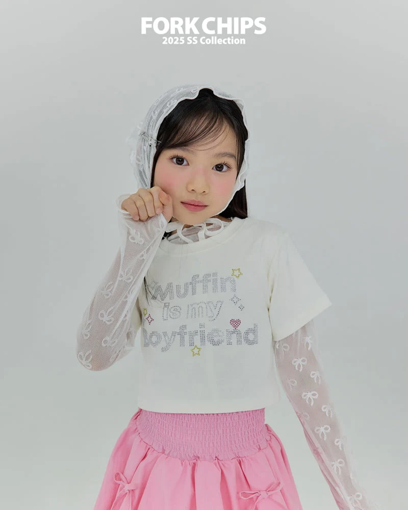Fork Chips - Korean Children Fashion - #childofig - Ribbon Layered Tee - 12