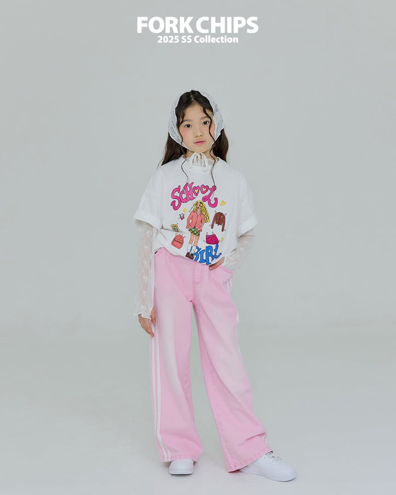 Fork Chips - Korean Children Fashion - #childofig - School Girl Tee - 11