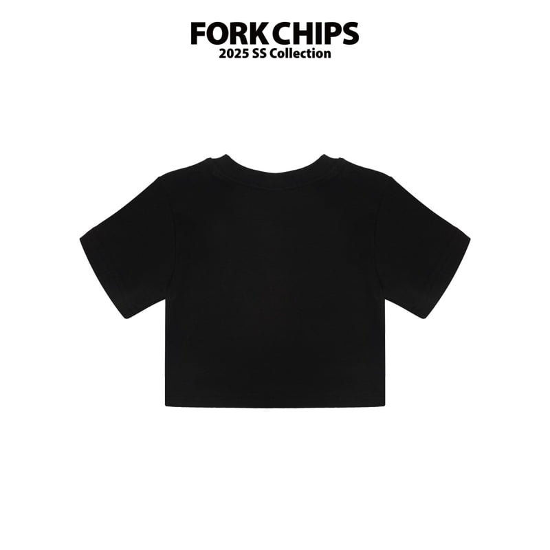 Fork Chips - Korean Children Fashion - #prettylittlegirls - Muffin Crop Tee - 4
