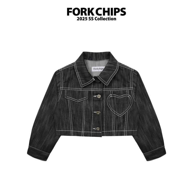 Fork Chips - Korean Children Fashion - #childofig - Windy Heart Jacket