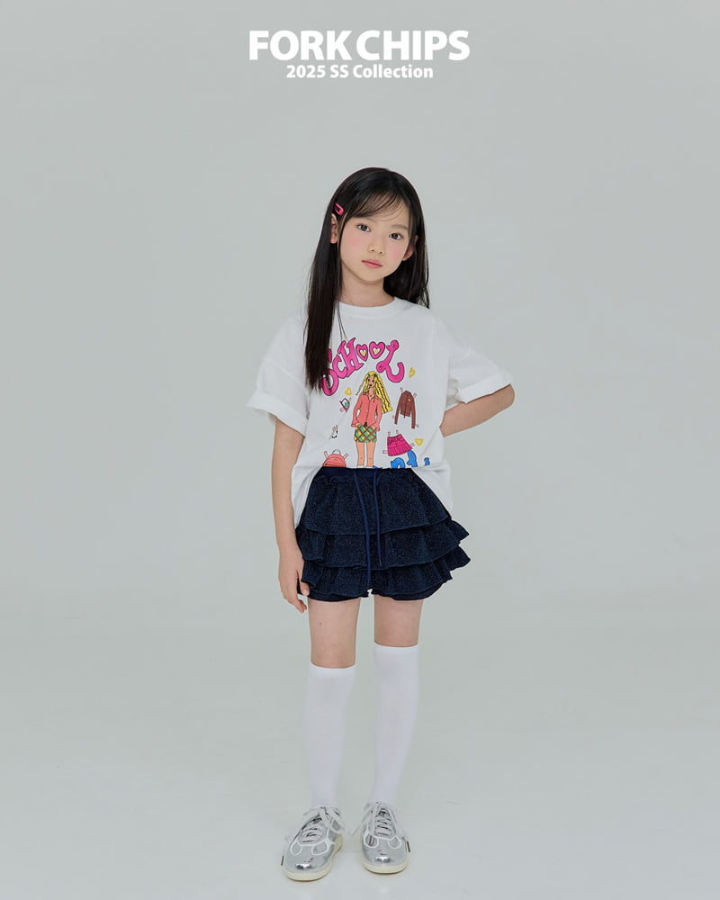Fork Chips - Korean Children Fashion - #childrensboutique - Metal Cancan Skirt - 10