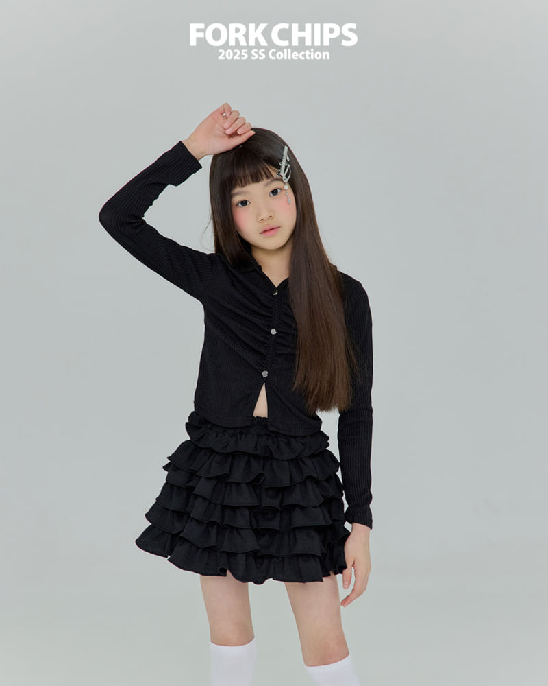 Fork Chips - Korean Children Fashion - #childrensboutique - Rosy Cancan Skirt
