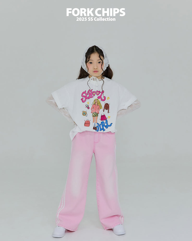 Fork Chips - Korean Children Fashion - #childrensboutique - School Girl Tee - 12
