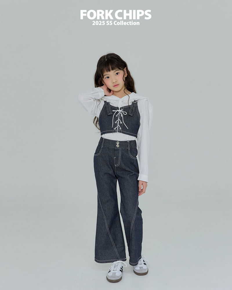 Fork Chips - Korean Children Fashion - #childrensboutique - Rain Bootcut Pants - 10