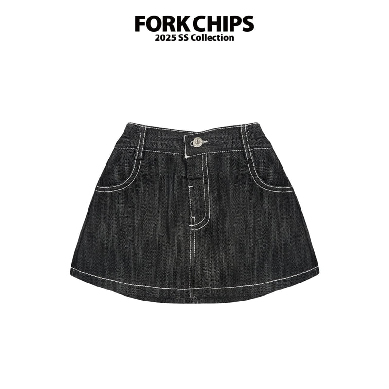 Fork Chips - Korean Children Fashion - #childrensboutique - Windy Heart Skirt