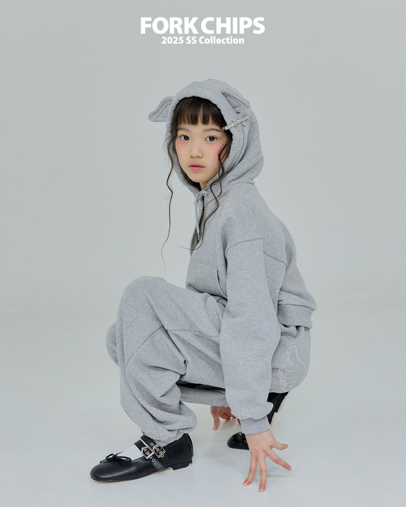 Fork Chips - Korean Children Fashion - #childrensboutique - Angel Hood Zip-up Jacket - 9