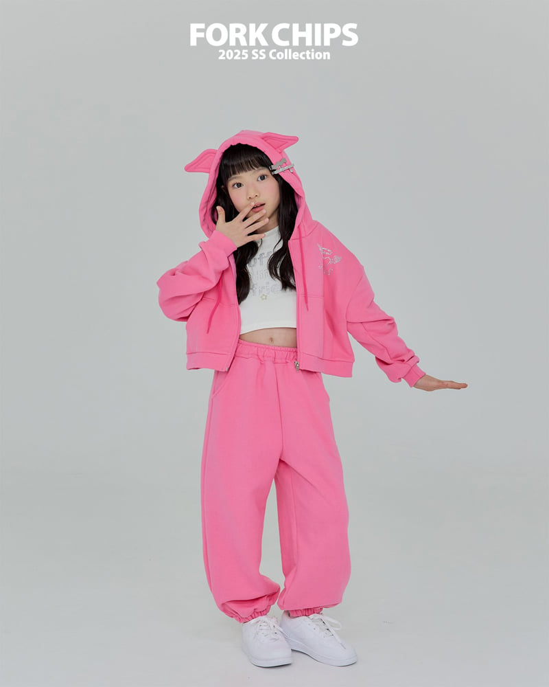 Fork Chips - Korean Children Fashion - #childrensboutique - Angel Jogger Pants - 8