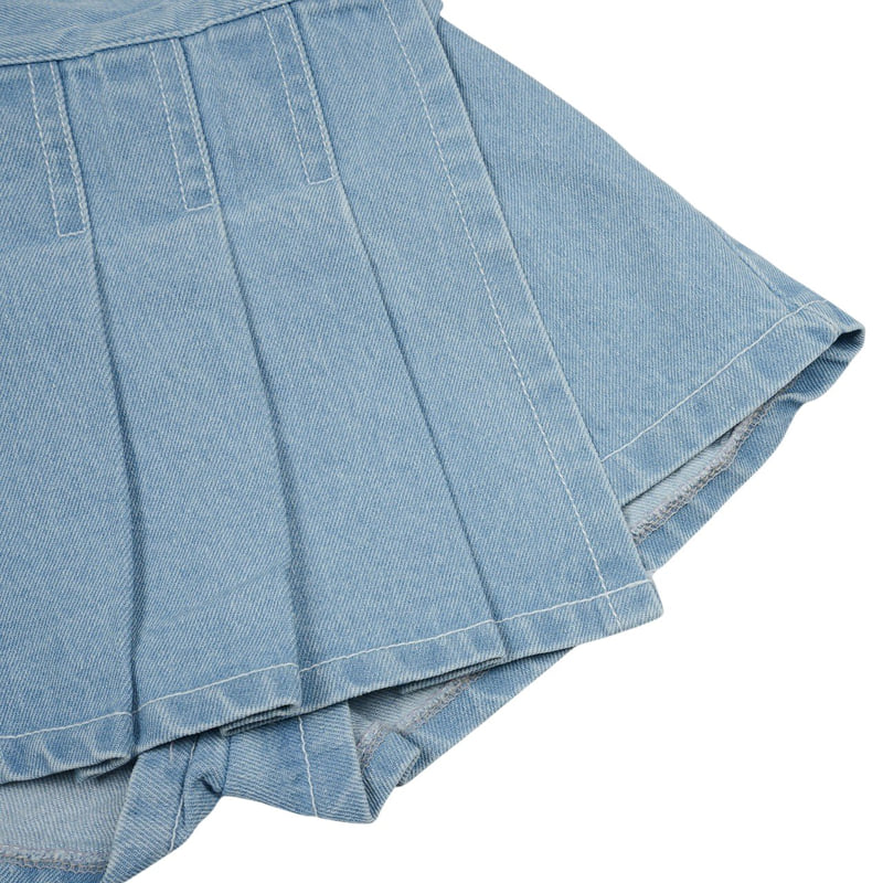 Fork Chips - Korean Children Fashion - #childrensboutique - BB Denim Skirt - 5