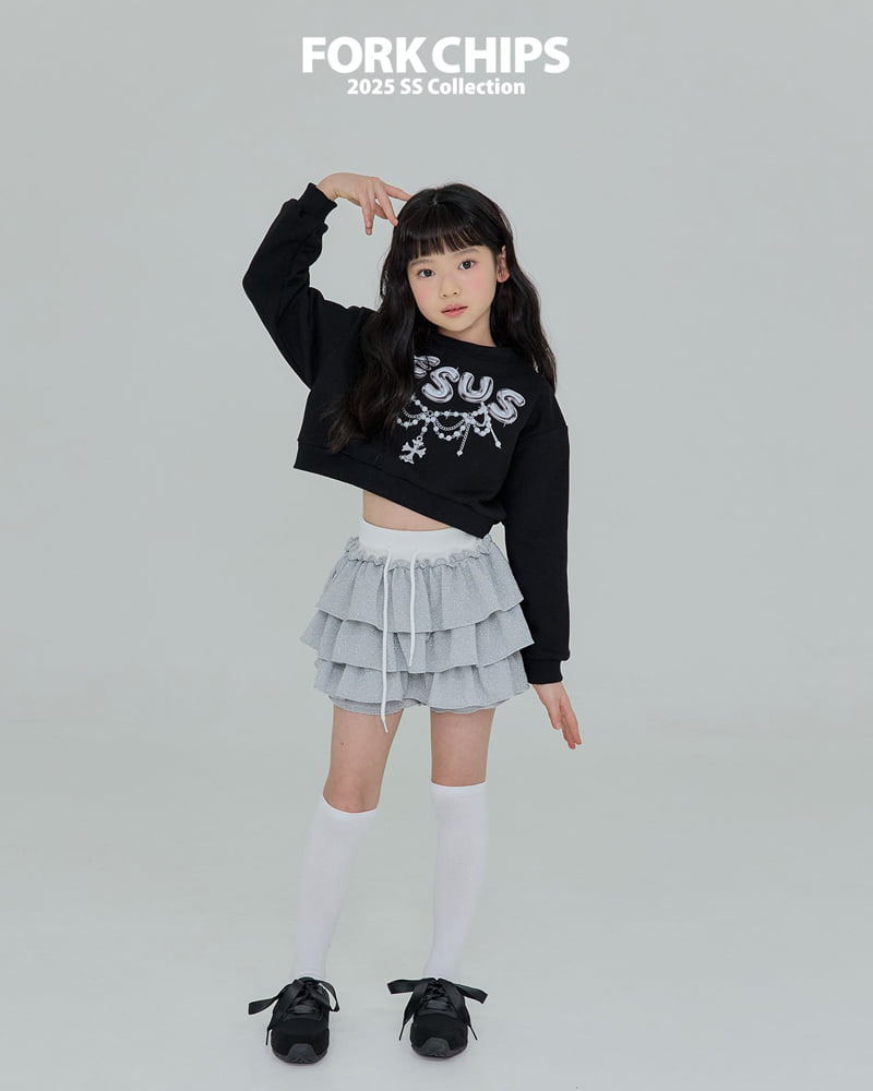 Fork Chips - Korean Children Fashion - #designkidswear - Metal Cancan Skirt - 11