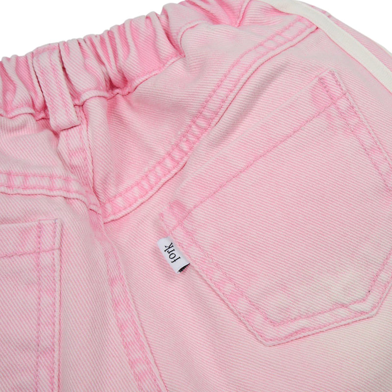 Fork Chips - Korean Children Fashion - #designkidswear - Pink Line Pants - 7