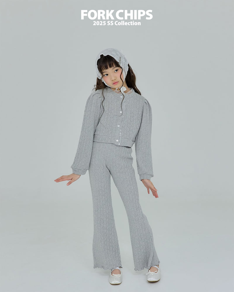 Fork Chips - Korean Children Fashion - #designkidswear - Shine Puff Cardigan - 11