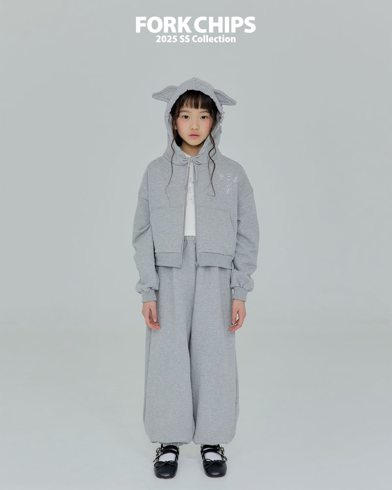 Fork Chips - Korean Children Fashion - #designkidswear - Angel Hood Zip-up Jacket - 10