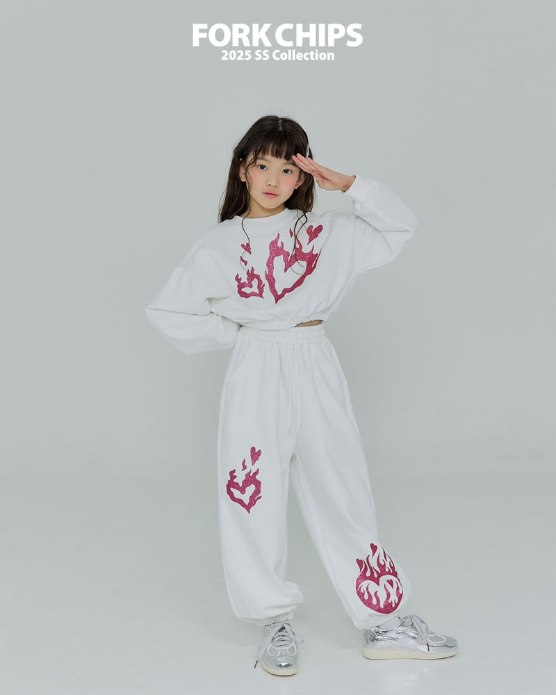 Fork Chips - Korean Children Fashion - #discoveringself - Burning Banding Sweatshirts - 11