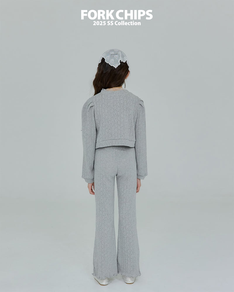 Fork Chips - Korean Children Fashion - #discoveringself - Shine Puff Cardigan - 12