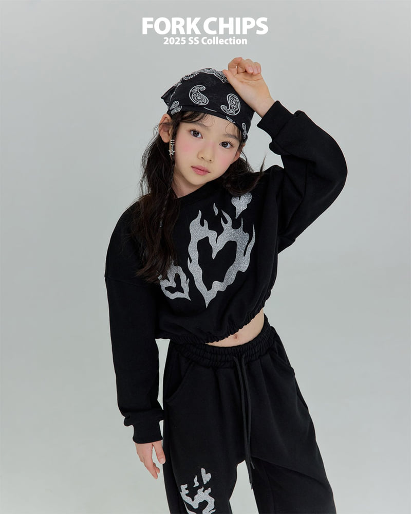 Fork Chips - Korean Children Fashion - #fashionkids - Burning Banding Sweatshirts - 12