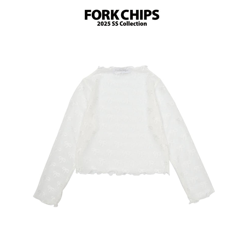 Fork Chips - Korean Children Fashion - #fashionkids - Ribbon Layered Tee - 3