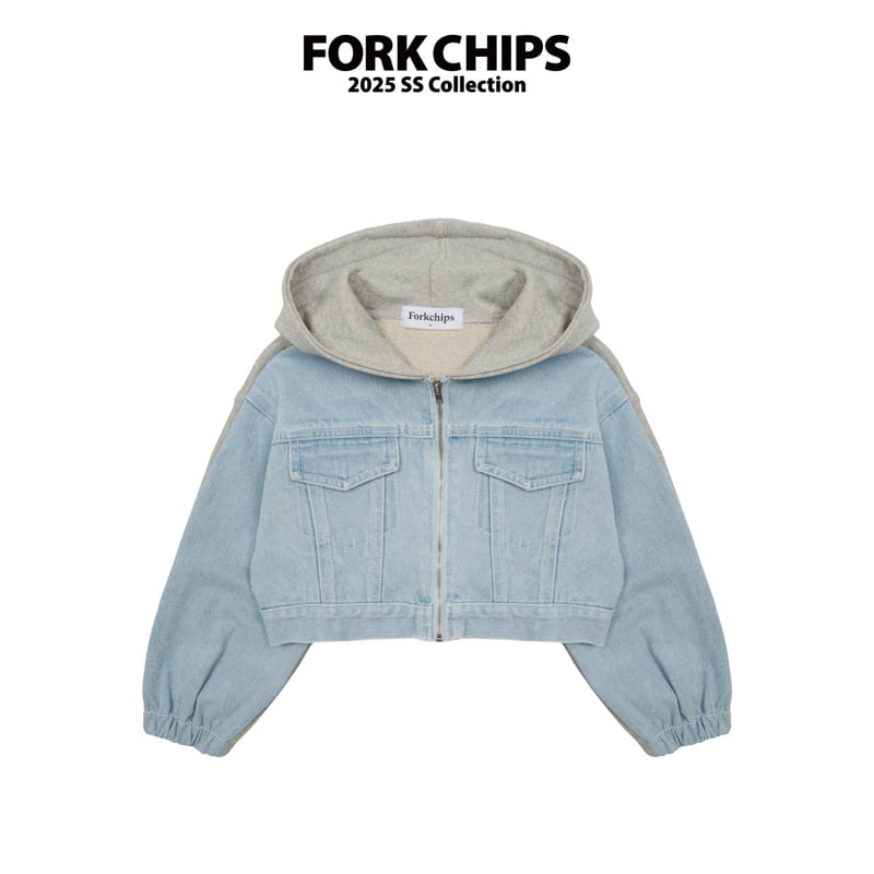 Fork Chips - Korean Children Fashion - #fashionkids - Bless Hood Zip-up Jacket