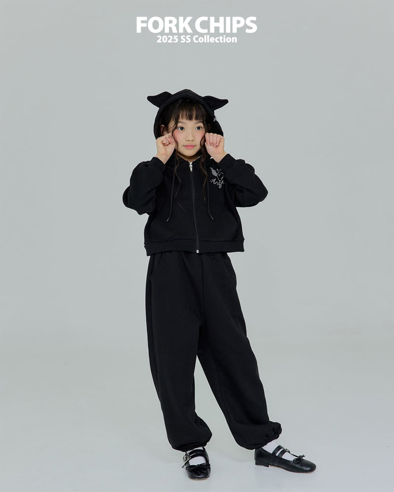 Fork Chips - Korean Children Fashion - #fashionkids - Angel Jogger Pants - 11