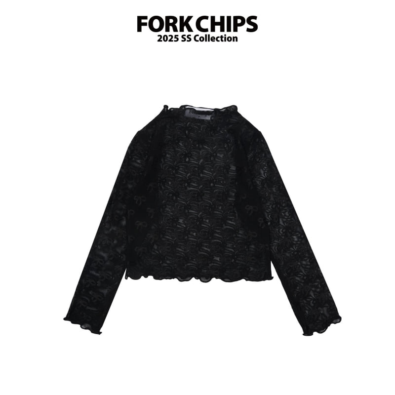 Fork Chips - Korean Children Fashion - #fashionkids - Ribbon Layered Tee - 4