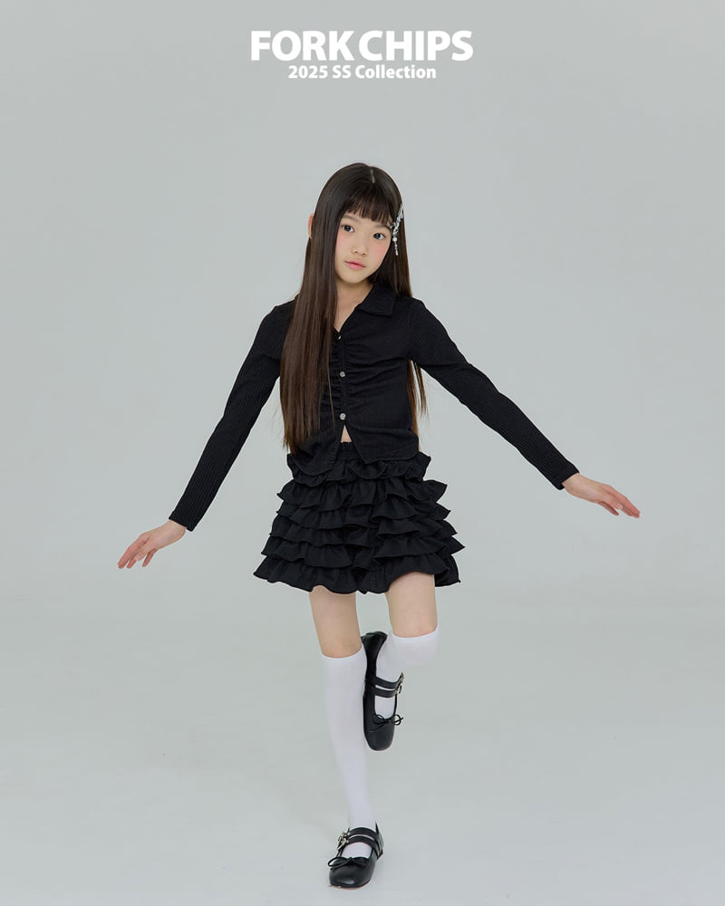 Fork Chips - Korean Children Fashion - #kidsshorts - Bold Shirring Tee - 11