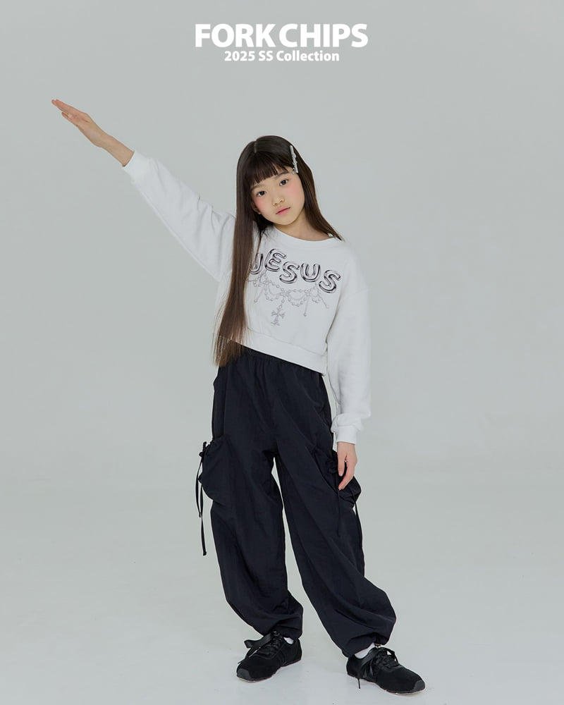 Fork Chips - Korean Children Fashion - #kidsstore - Jesus Sweatshirts - 10