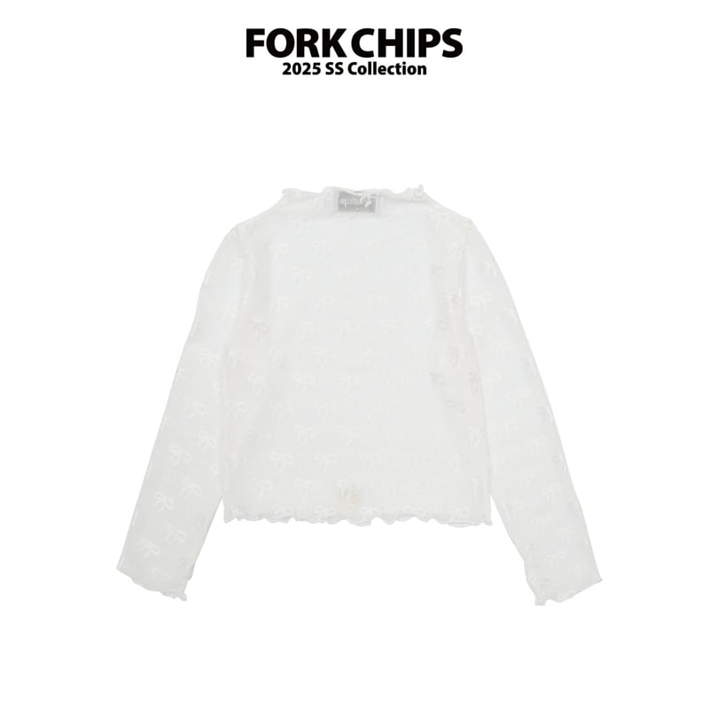 Fork Chips - Korean Children Fashion - #kidsstore - Ribbon Layered Tee - 5