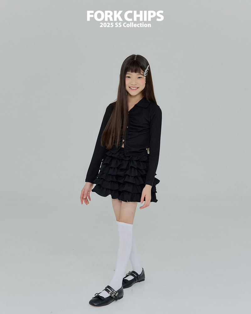 Fork Chips - Korean Children Fashion - #kidsstore - Bold Shirring Tee - 12
