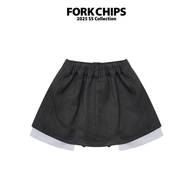 Fork Chips - Korean Children Fashion - #kidsshorts - Frill Skirt - 4