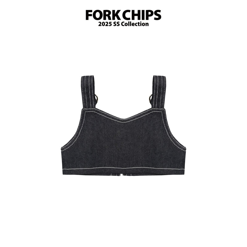 Fork Chips - Korean Children Fashion - #kidzfashiontrend - Rain Love Suspenders Top - 3