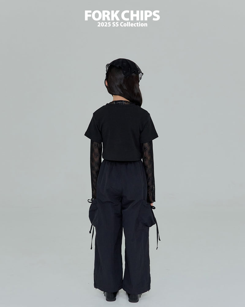 Fork Chips - Korean Children Fashion - #kidzfashiontrend - Muffin Crop Tee - 12