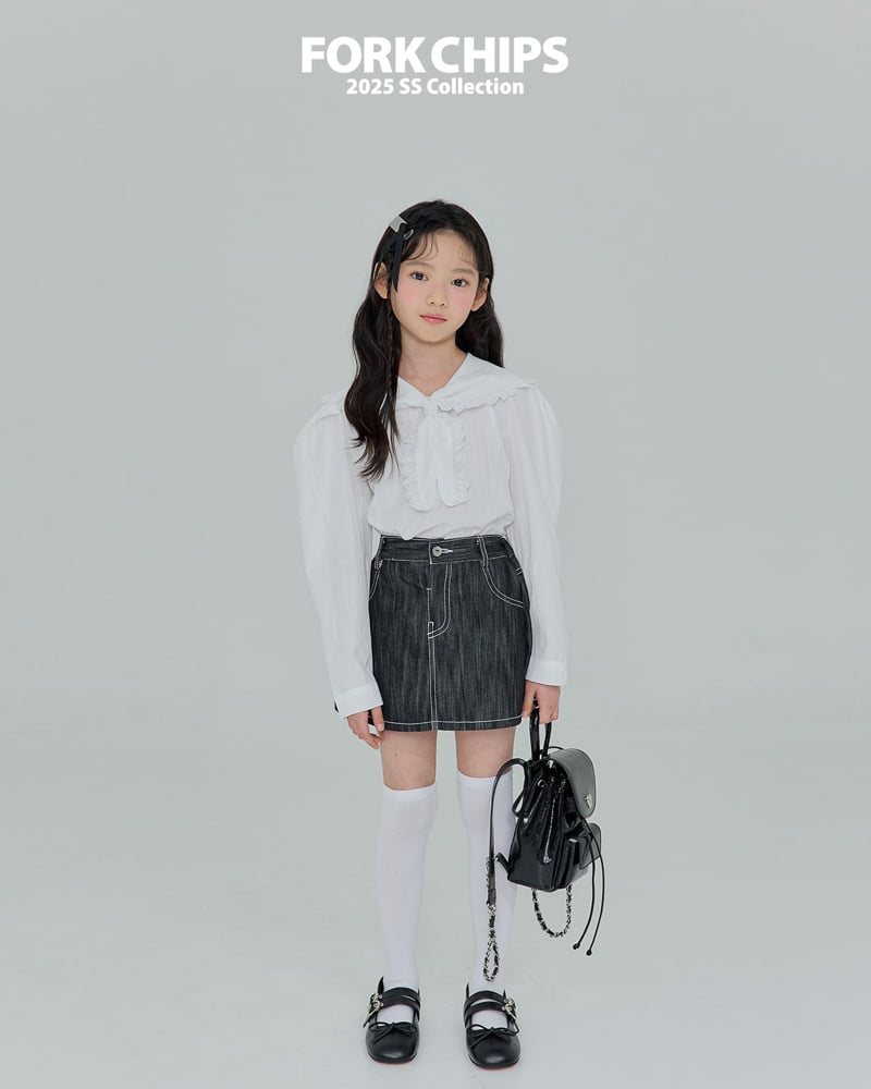 Fork Chips - Korean Children Fashion - #kidzfashiontrend - Powder Blouse - 10
