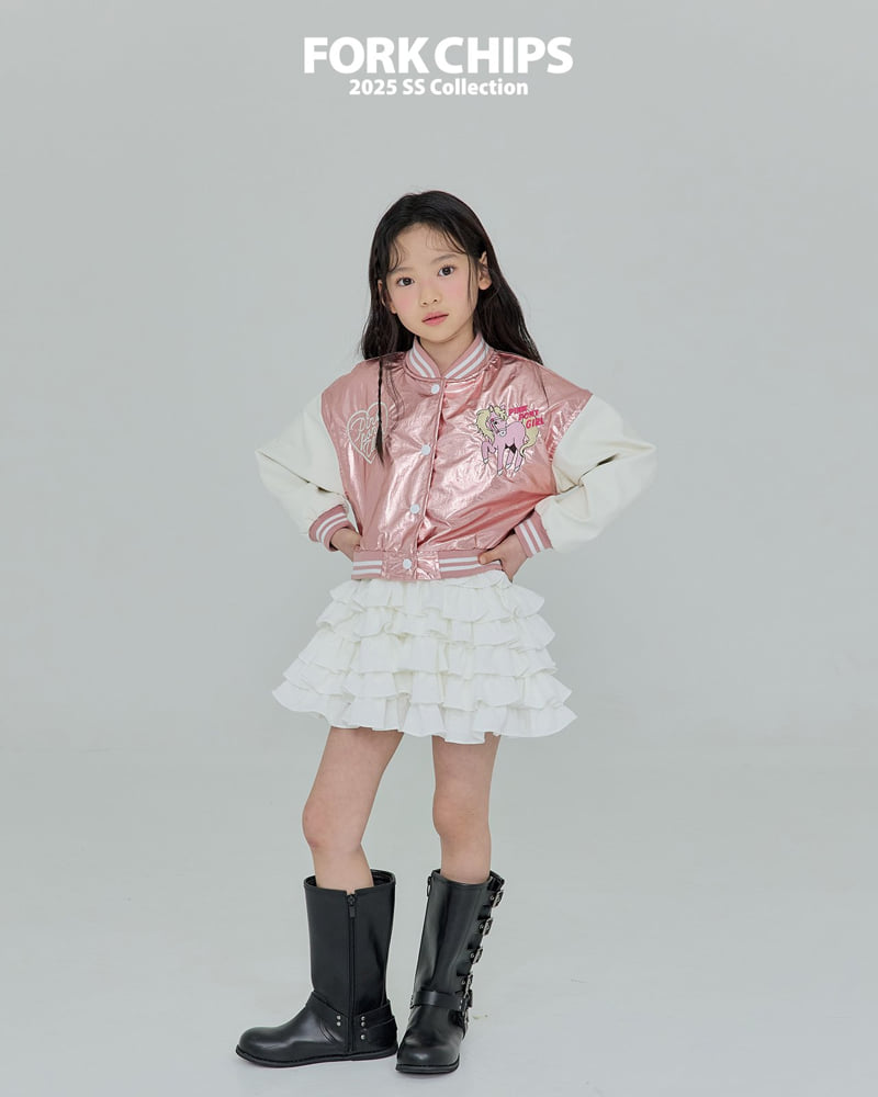 Fork Chips - Korean Children Fashion - #kidzfashiontrend - Pony Baseball Jacket - 9