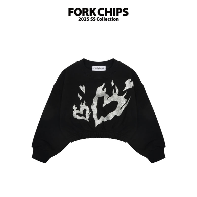 Fork Chips - Korean Children Fashion - #littlefashionista - Burning Banding Sweatshirts
