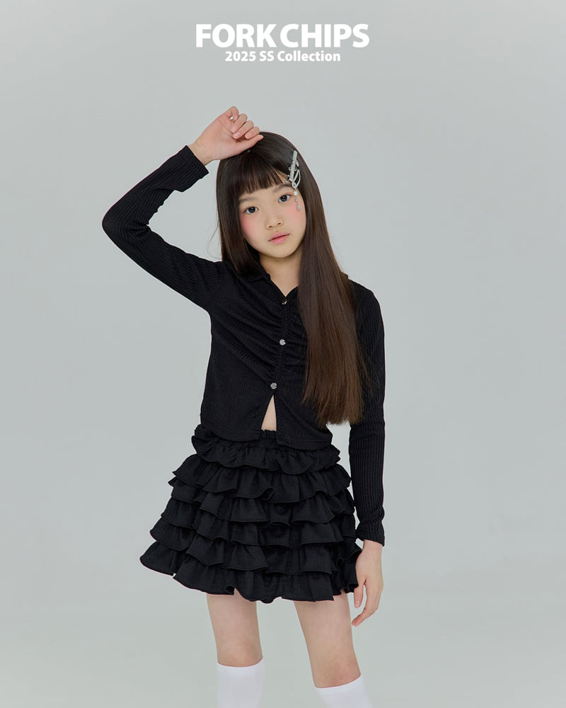 Fork Chips - Korean Children Fashion - #littlefashionista - Rosy Cancan Skirt - 9