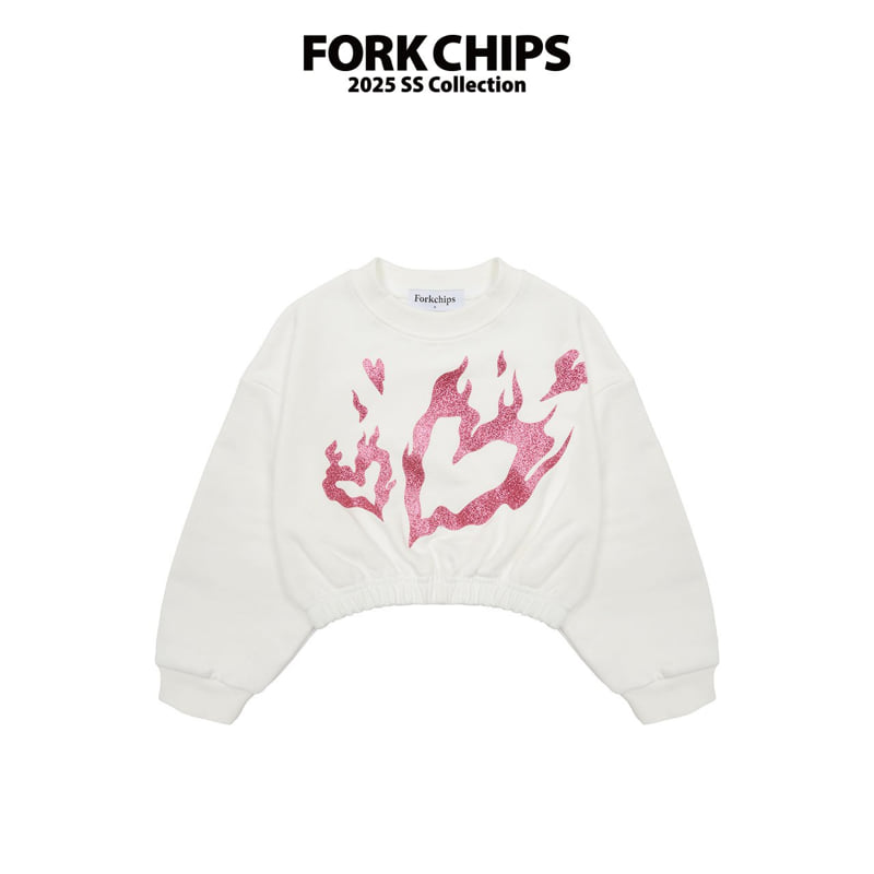 Fork Chips - Korean Children Fashion - #magicofchildhood - Burning Banding Sweatshirts - 2