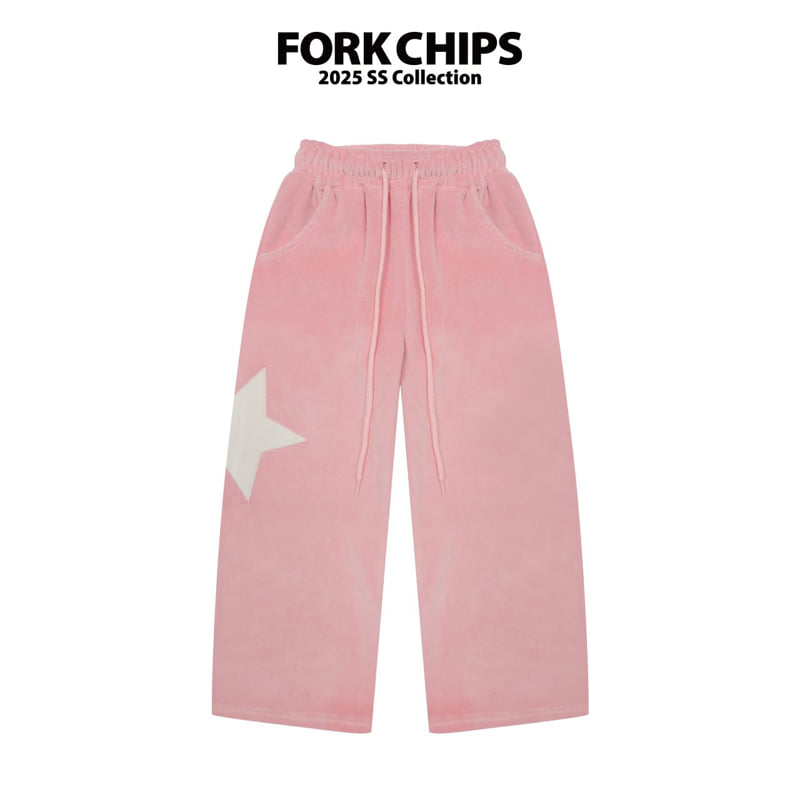 Fork Chips - Korean Children Fashion - #magicofchildhood - Racing Wide Pants - 3