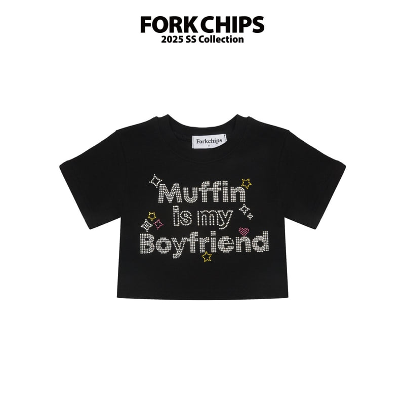 Fork Chips - Korean Children Fashion - #magicofchildhood - Muffin Crop Tee
