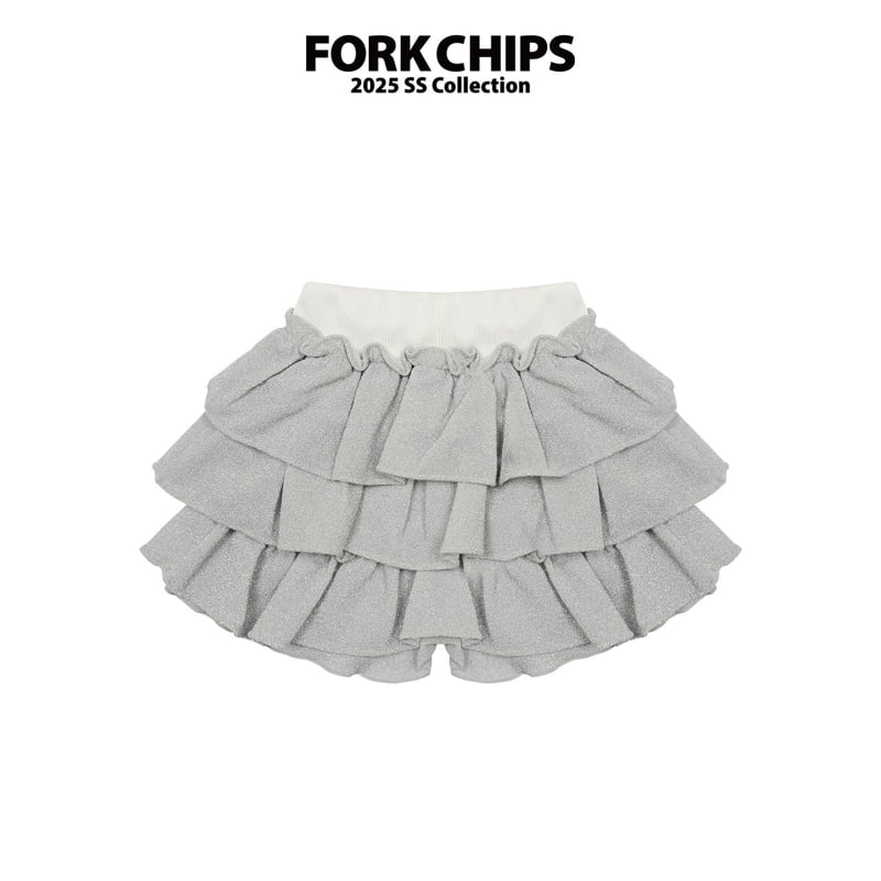 Fork Chips - Korean Children Fashion - #magicofchildhood - Metal Cancan Skirt - 4