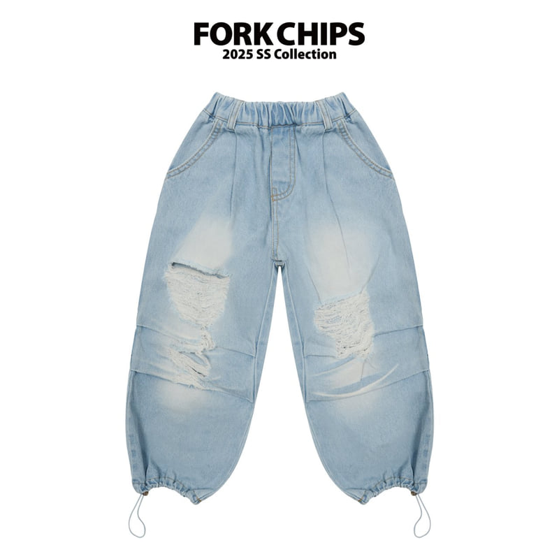 Fork Chips - Korean Children Fashion - #minifashionista - Drop Jeans