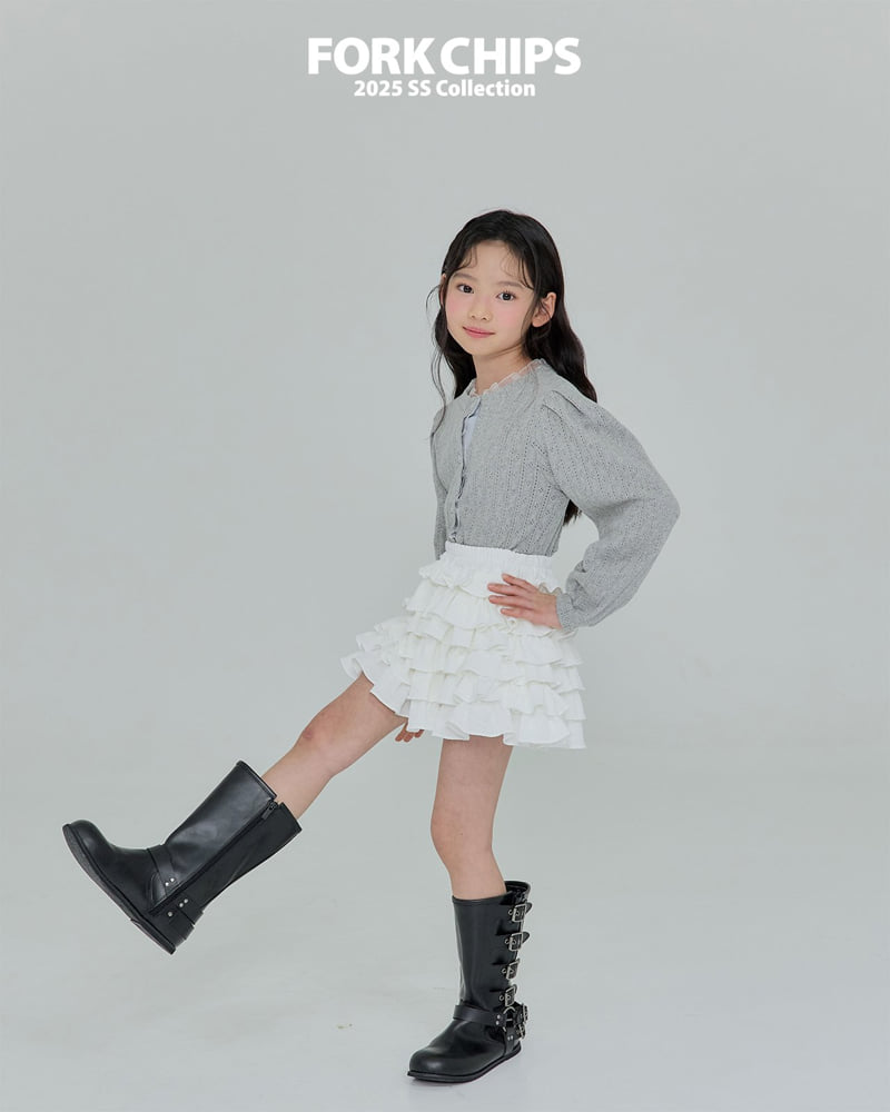 Fork Chips - Korean Children Fashion - #minifashionista - Rosy Cancan Skirt - 11