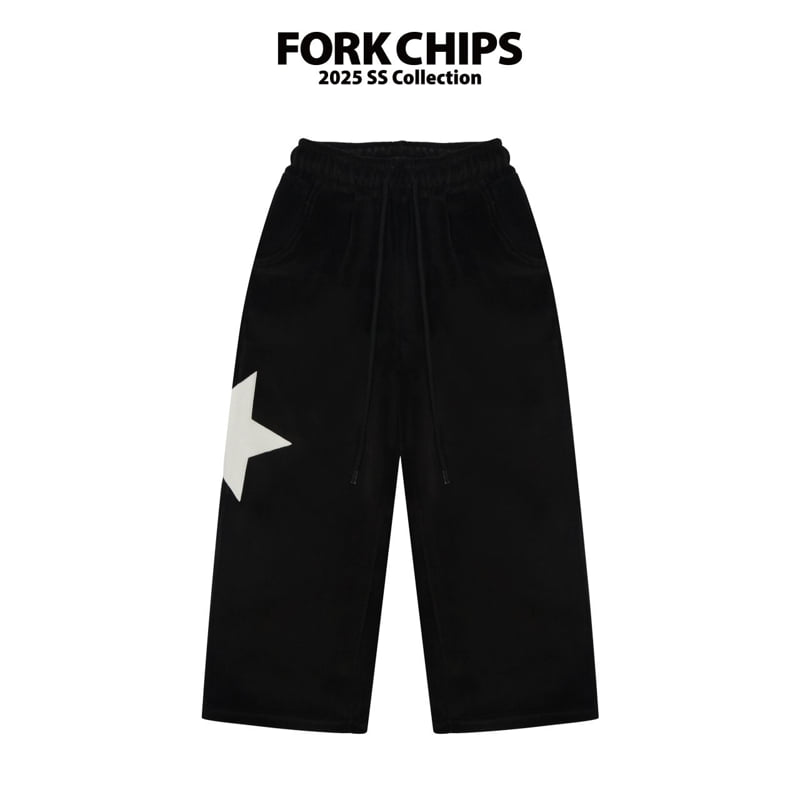 Fork Chips - Korean Children Fashion - #magicofchildhood - Racing Wide Pants - 4